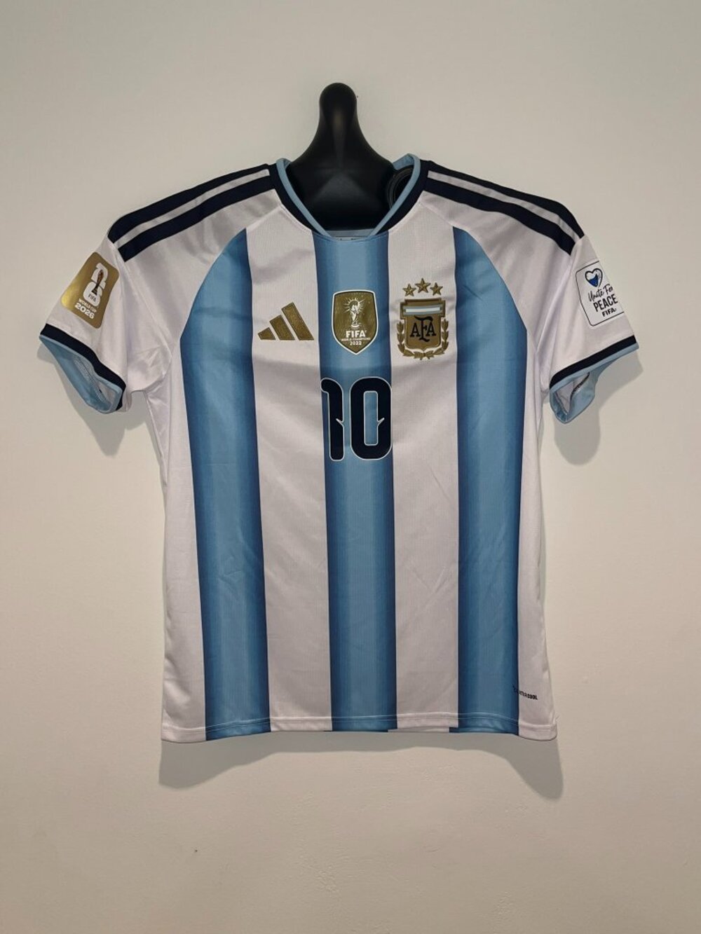 Lionel Messi #10 Argentina 2026 World Cup Soccer Jersey All Patches Men's Sizes